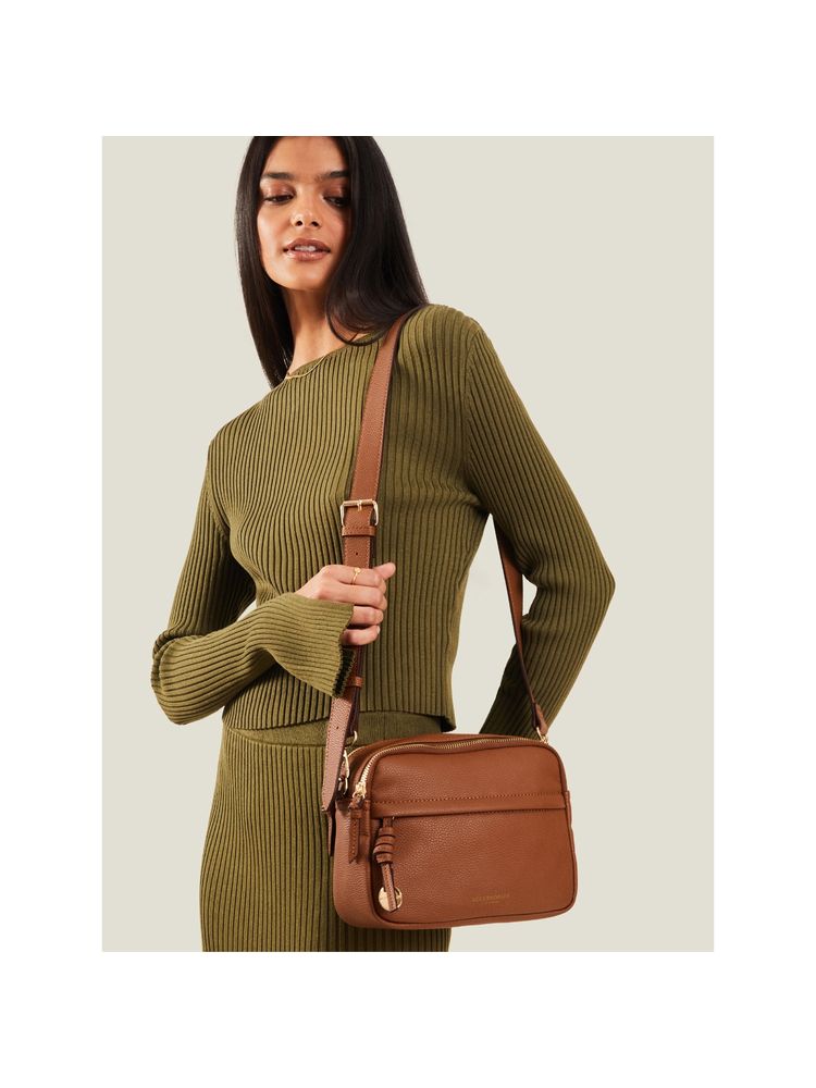 Accessorize London Women's Tan Cross Body Camera Bag (M)-picture-13