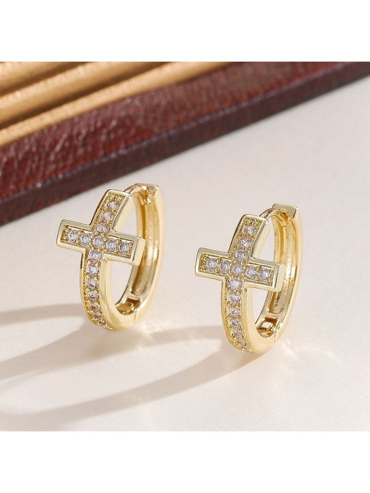 ESTAILO FASHION Chic Twist Glow Hoops Earring-image-9