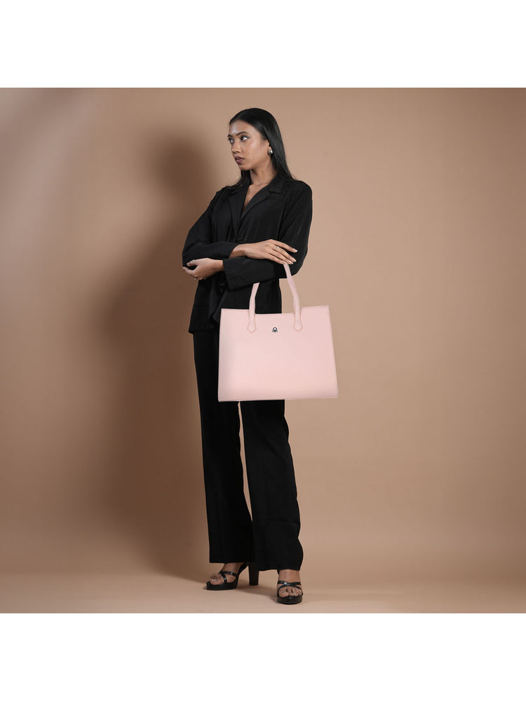 united colors of benetton fashion United Colors of Benetton Pink Solid Handbag-picture-22