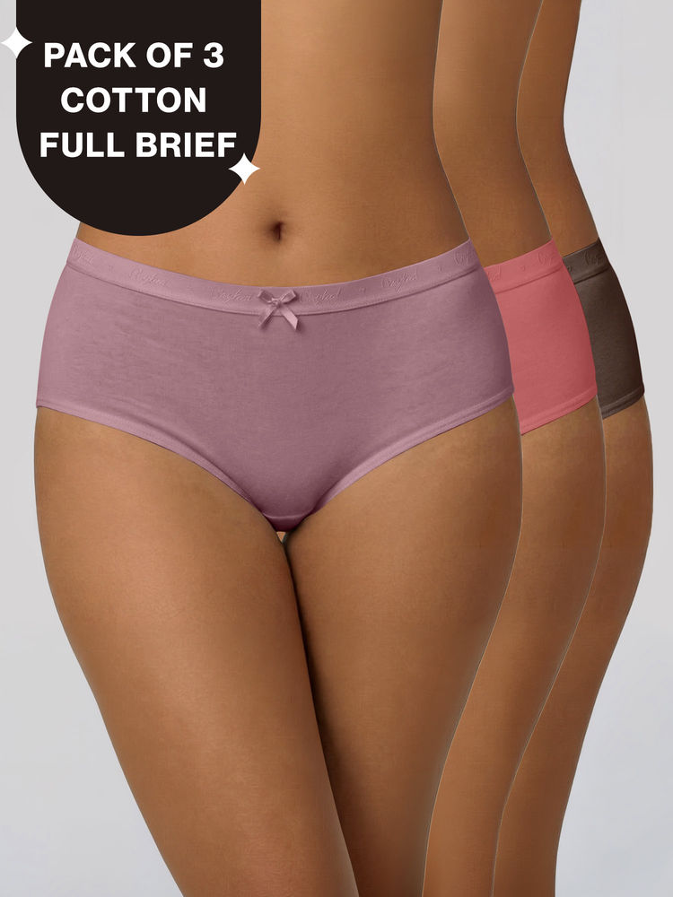 nykd by nykaa PO3 High Rise Cotton Full Brief Panty with Outer Elastic-Mauve,Cedar,C.Coffee-NYP392-picture-20