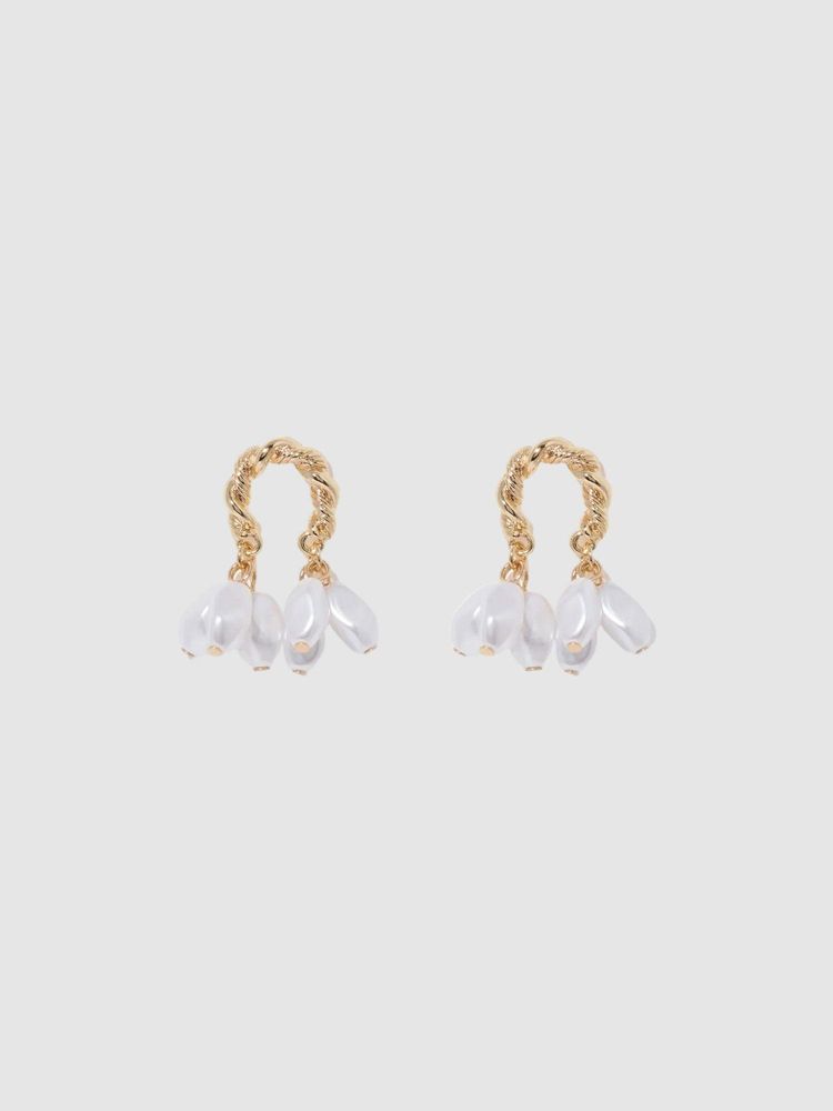 Forever New Parker Pearl and Metal Loop Drop Earring-picture-27