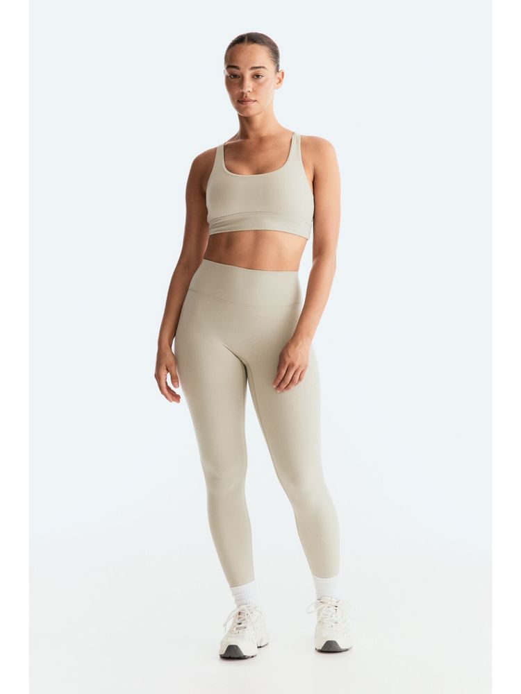 H&M MOVE Women Beige Sports Leggings With Softmove-picture-11