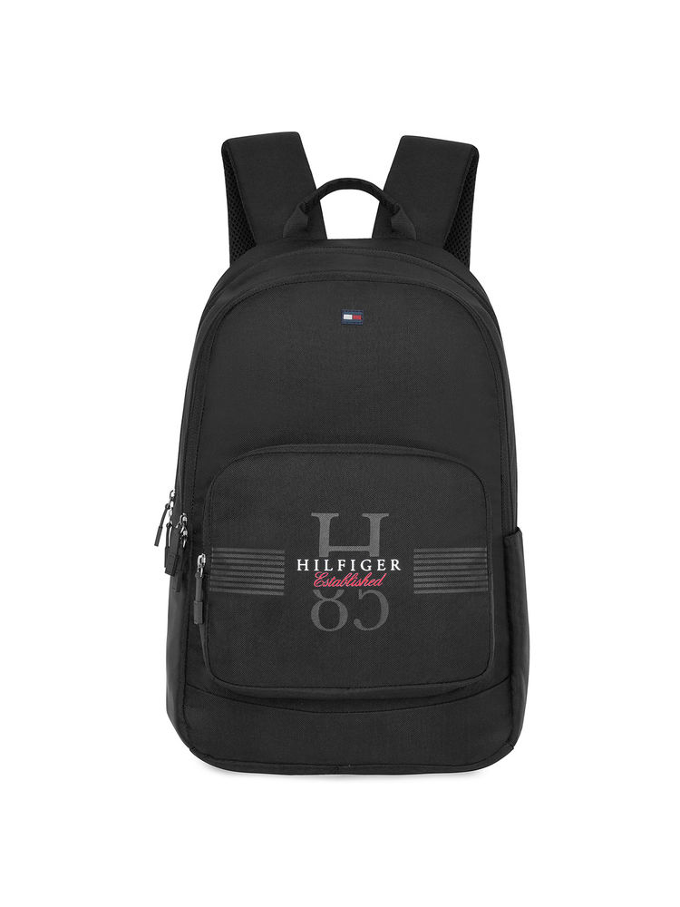 Tommy Hilfiger Unisex Polyester 15 Inch Laptop Black Backpack-image-26