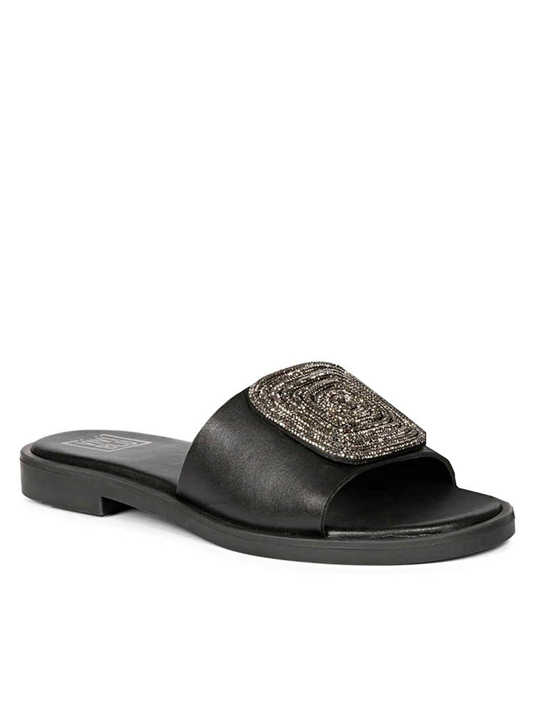 Viviblu Freya Black Leather Flats-image-20