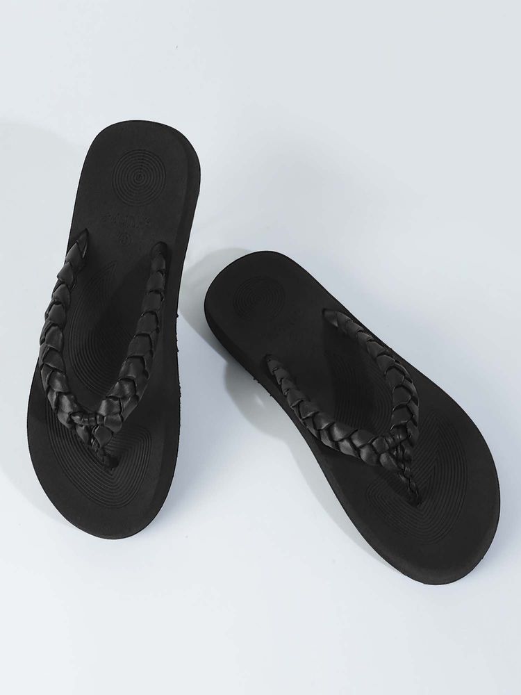 Chupps Women'S Wisp Black Flip-Flops-image-5