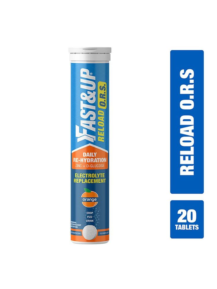 Fast&Up Reload O.R.S, Effervescent Electrolyte Tablets - Refreshing Orange Flavour