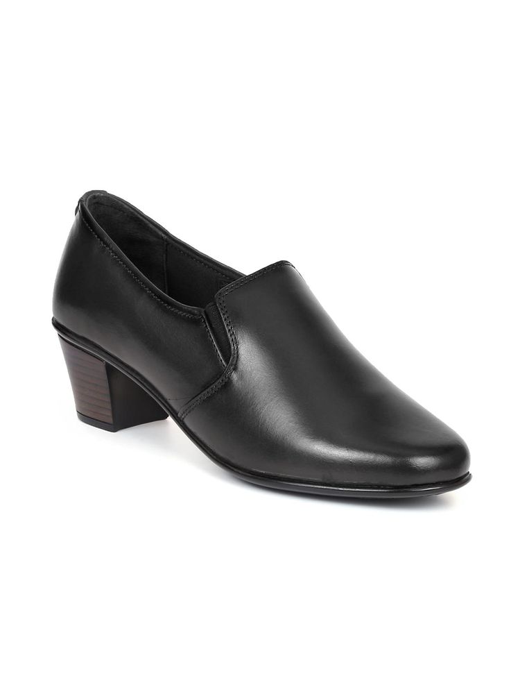 Zoom Shoes Womens Black Genuine Leather Loafers-picture-16