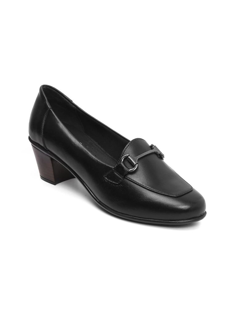 Zoom Shoes Womens Black Genuine Leather Loafers-picture-18