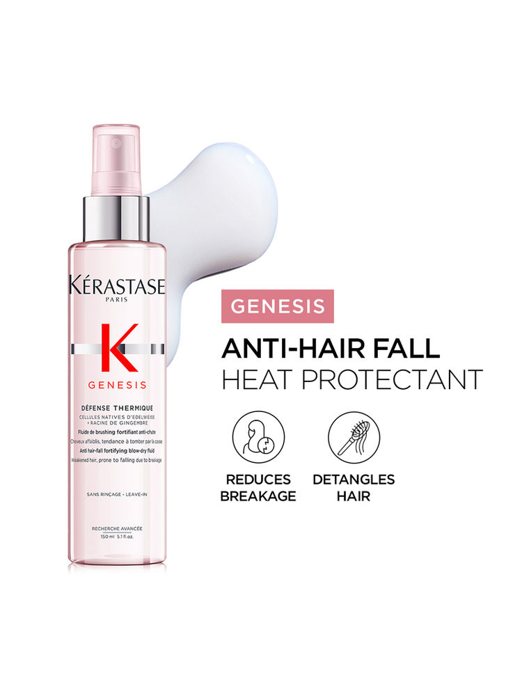 Kerastase Genesis Defense Thermique Heat Protection & Blow-Dry Hair Spray, Minimises Breakage