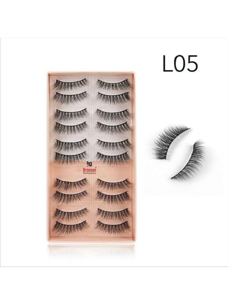 Bronson Professional Eyelash Set 3D False Long And Natural Eye Makeup No. L05