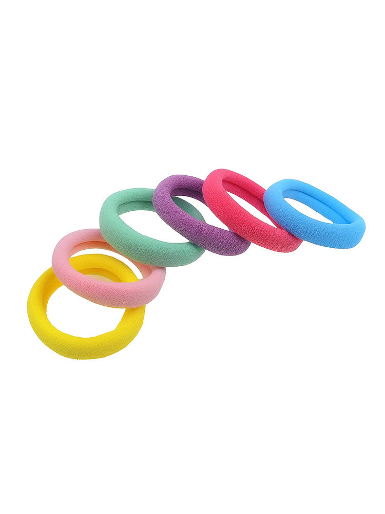 Matra Hair Rubber Bands Elastic Ponytail Holder Ties Soft Thick Stretchable - Pack Of 6-picture-22