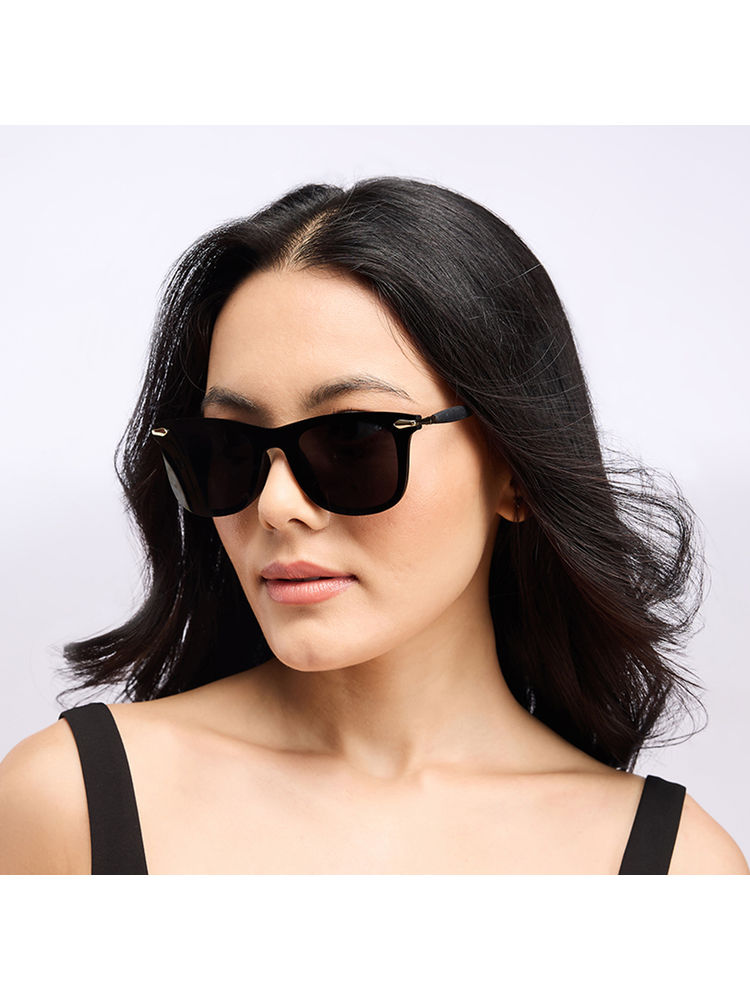 Twenty Dresses by Nykaa Fashion Black Square Shaped Wayfarer Sunglasses-picture-16