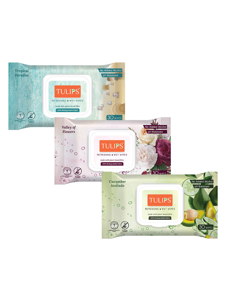 Tulips Refresh & Go Wet Wipes Combo Travel Pack-image-10