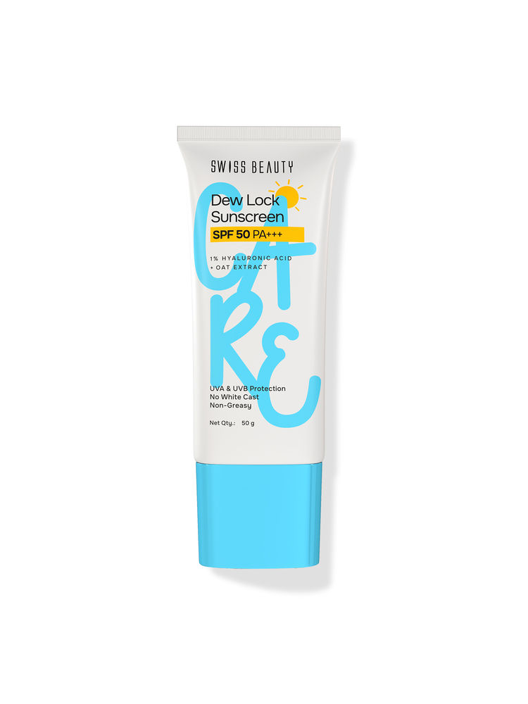 Swiss Beauty Care Dew Lock Sunscreen SPF 50 PA++++ With 1% Hyaluronic Acid-picture-12
