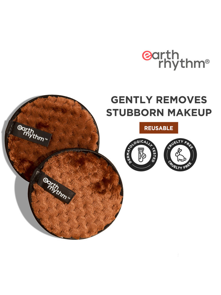 Earth Rhythm Reusable Makeup Remover & Cleansing Pads For Women - Pack Of 2
