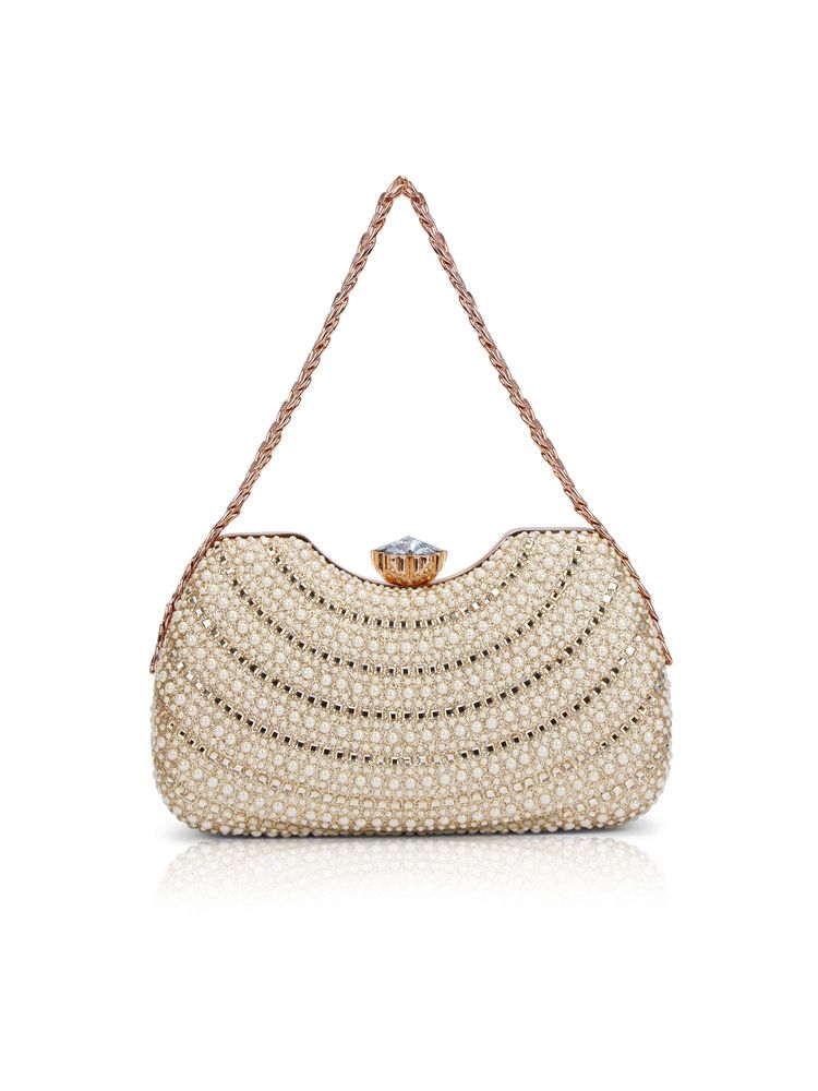 Lavie Signature Puru Womens Dual Handle Frame Clutch - Gold (S)-image-19