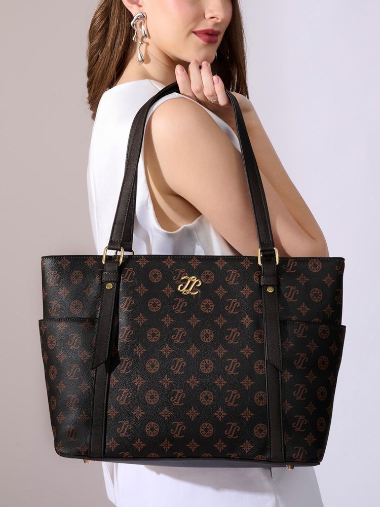 Lavie Signature Harrisburg Monogram Tote Bag - Choco (L)-image-27