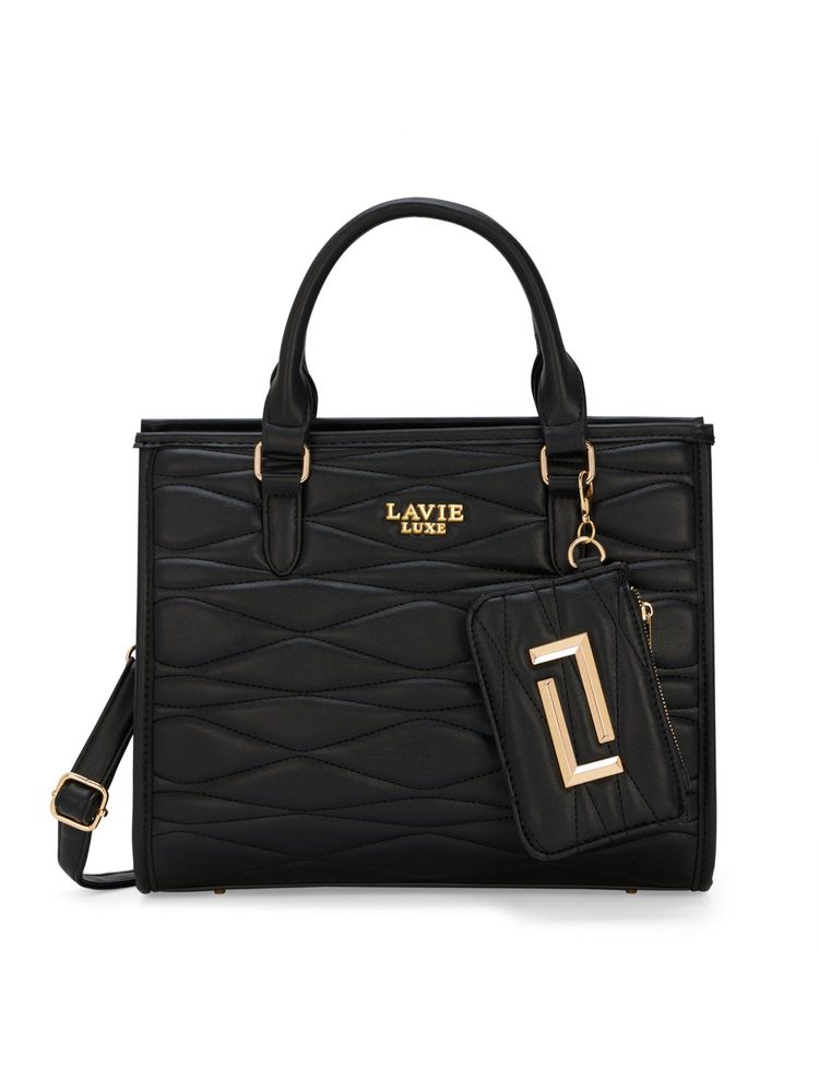 Lavie Luxe Women's Quad Handbag (Black)-picture-40