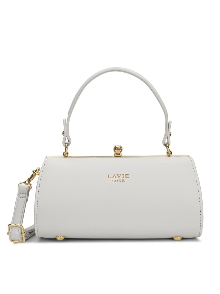 Lavie Luxe Women Marie Frame Satchel Bag With Detachable Strap - Off White (S)-picture-23