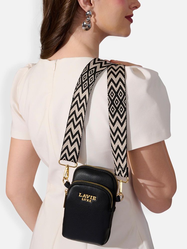 Lavie Luxe Women Mobile Vertical26 2-Compartment - Black (S)