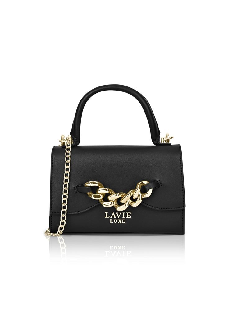Lavie Luxe Women Chain26 Flap Sling Bag - Black (S)-image-19