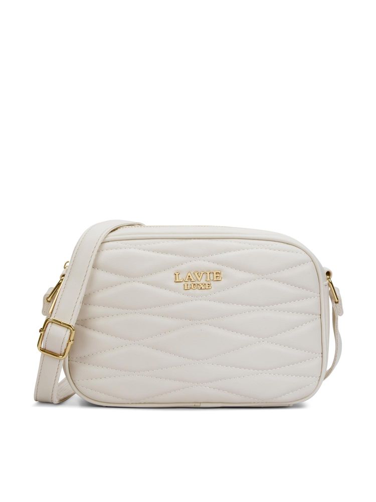 Lavie Luxe Women's Camera Sling Bag (Off White) (M)-image-0