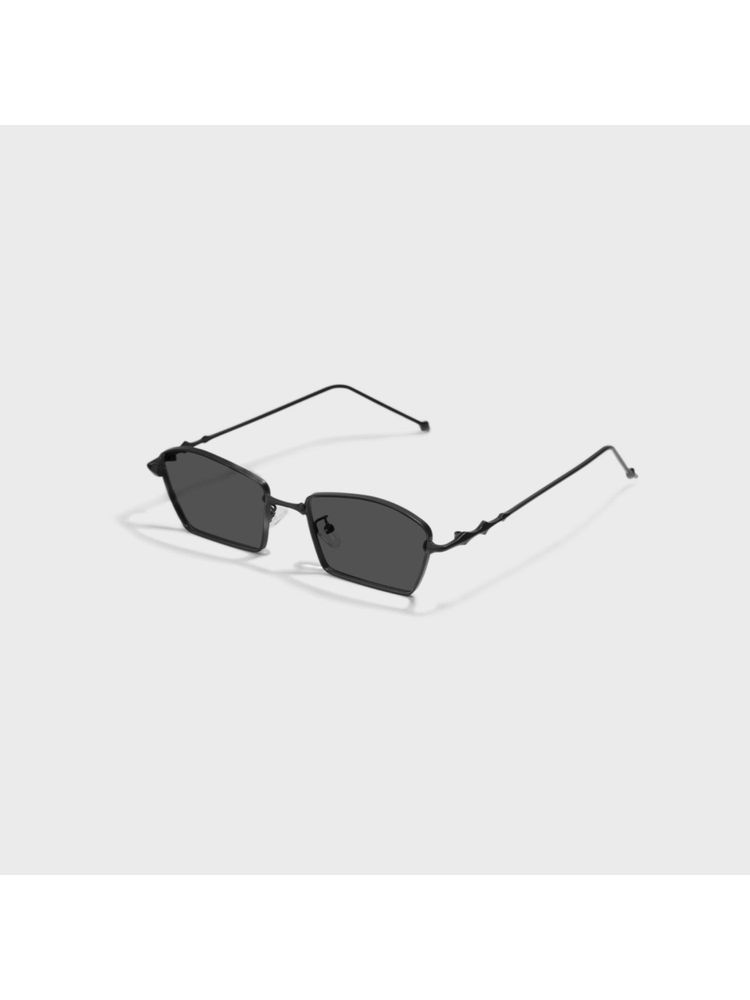 SAM AND MARSHALL Darian Uv Protection Black Rectangle Sunglass for Unisex-Darian_Black_20069-image-28