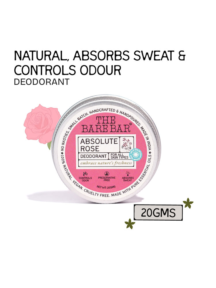 The Bare Bar Absolute Rose Deodorant - Classic floral deo for sweat control, gentle on skin-picture-14