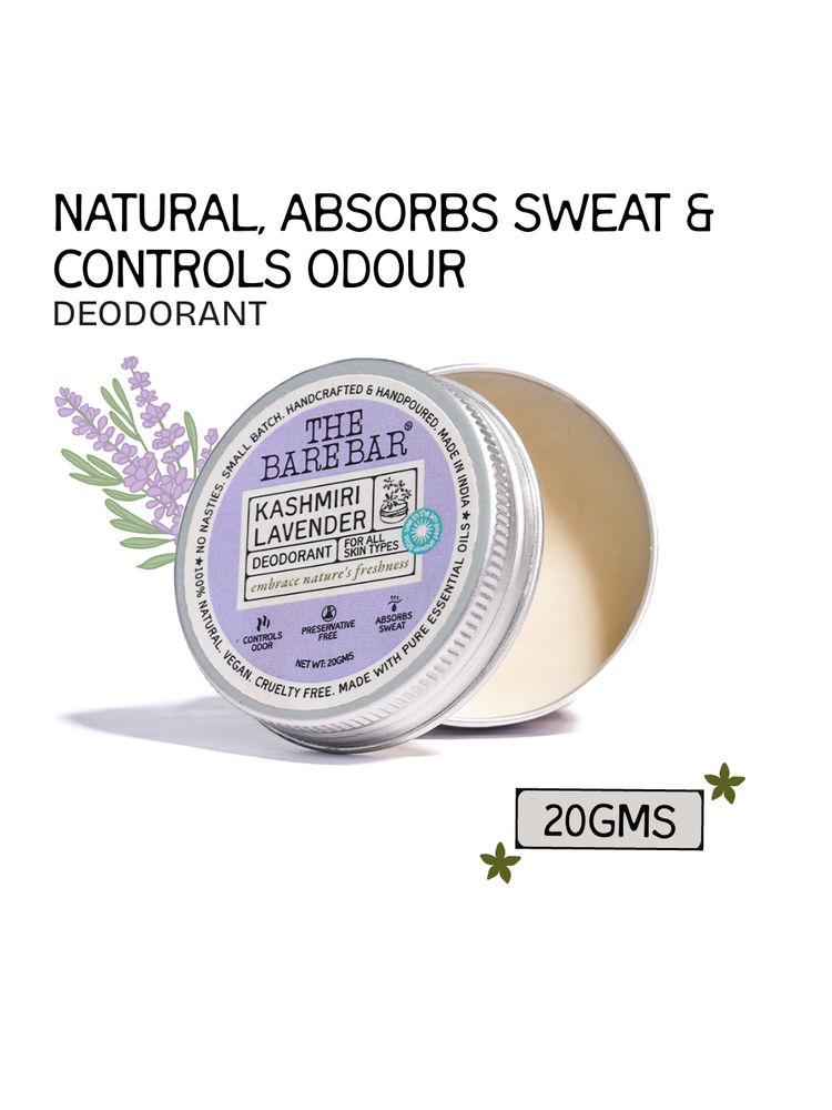 The Bare Bar Kashmiri Lavender Deodorant - Soft lavender deodorant, keeps skin fresh, calm-image-32