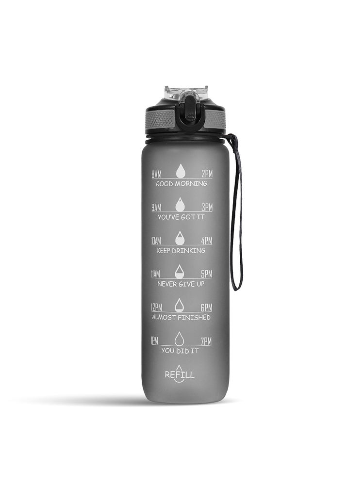 Solara Motivational Water Bottle Mysterious Grey 1Liter-image-15