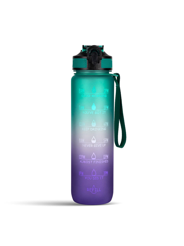Solara Motivational Water Bottle Multicolor Mint 1Liter-image-2
