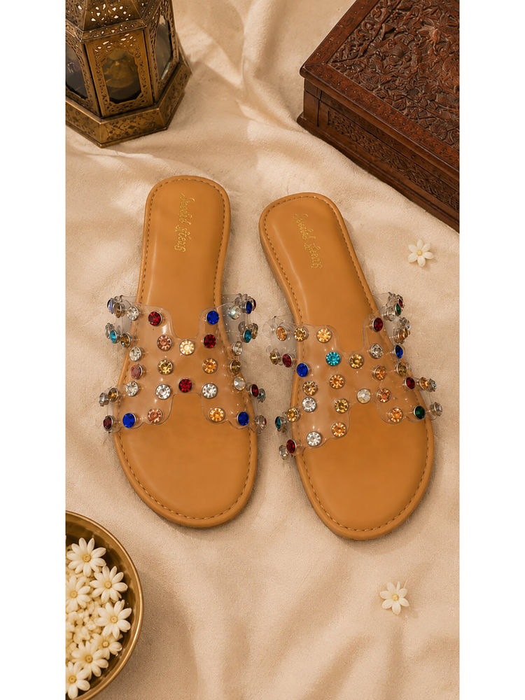 Sandal Stories Women Multi-Color Diamond Dew Flats-picture-20