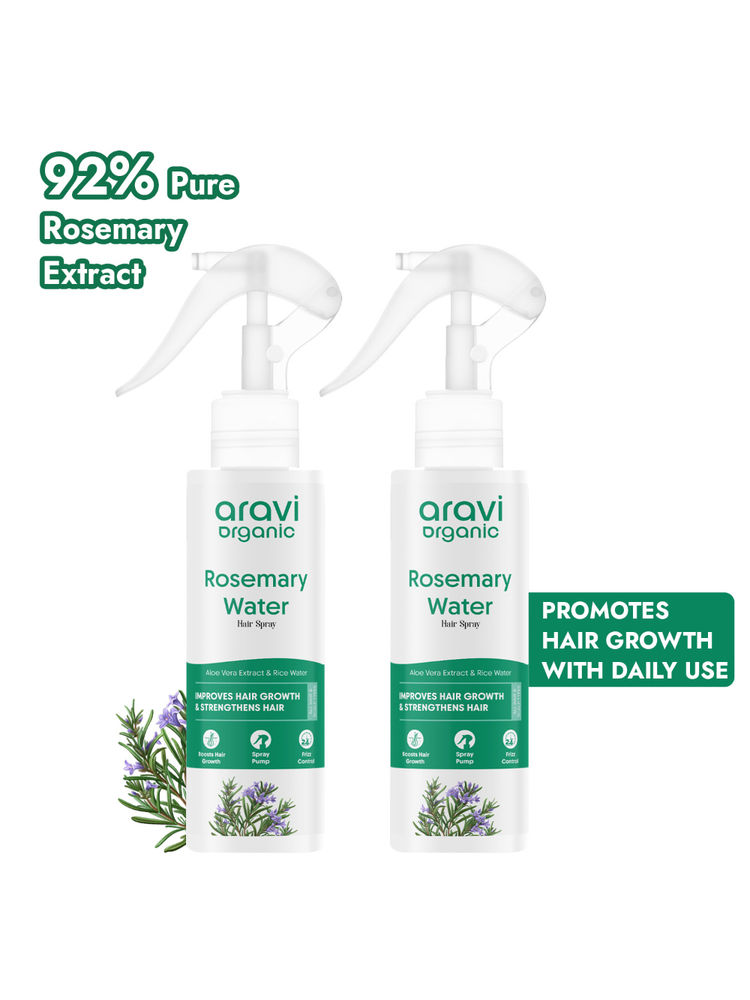Aravi Organic Rosemary Water Hair Spray - Pack Of 2