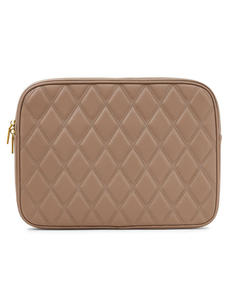 MIRAGGIO Unisex Beige Lena 14 Inches Padded Laptop Sleeve (L)-picture-11