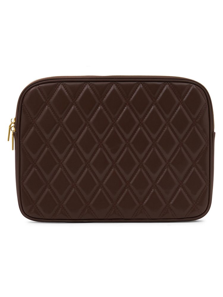 MIRAGGIO Unisex Brown Lena 14 Inches Padded Laptop Sleeve (L)-picture-14