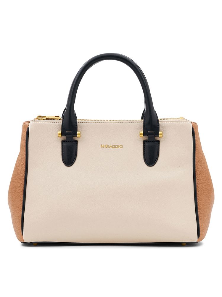 MIRAGGIO Ivory Blair Handbag with Detachable Strap (M)-picture-33