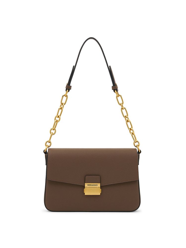 MIRAGGIO Brown Nile Shoulder Bag (M)-image-33