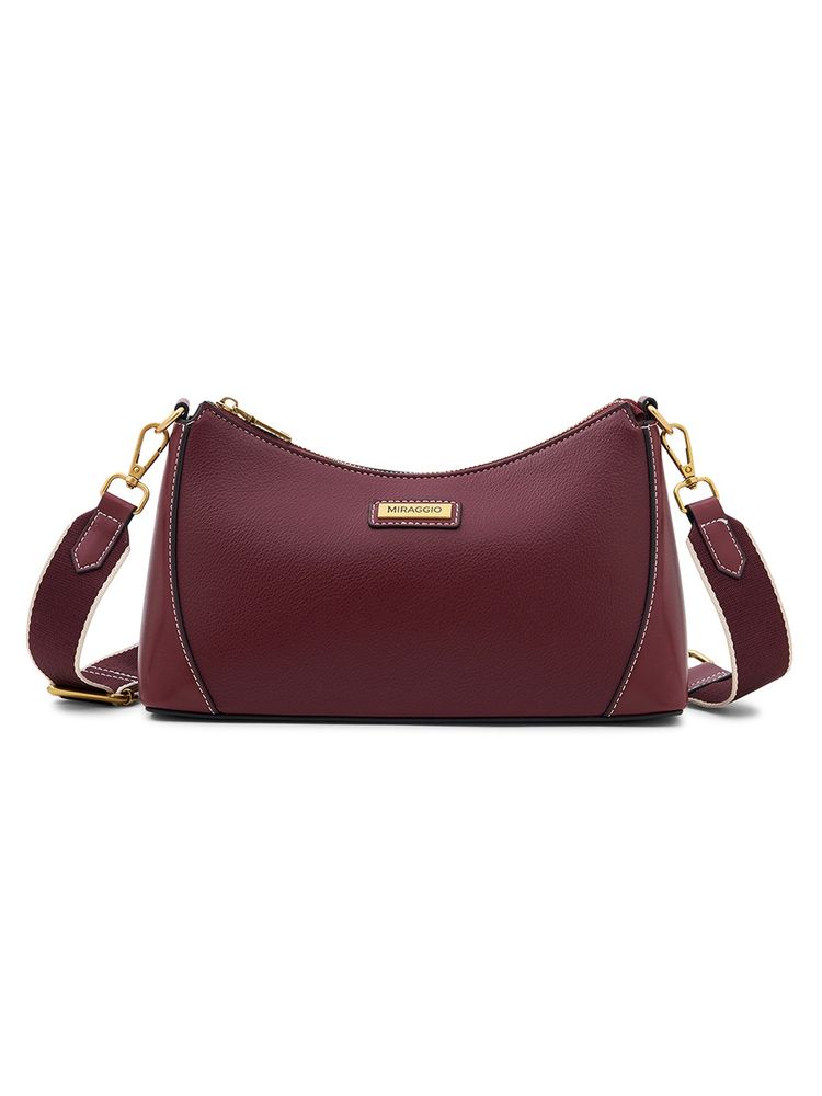 MIRAGGIO Wine Dusk Crossbody Bag (M)