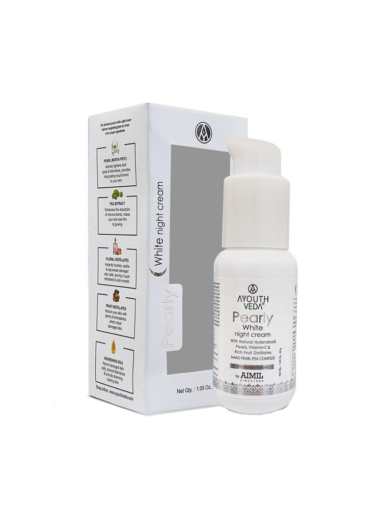 Ayouthveda Pearly White Night Cream Nano Pearl-Pea Complex with Natural Pearls & Milk Cream-image-47