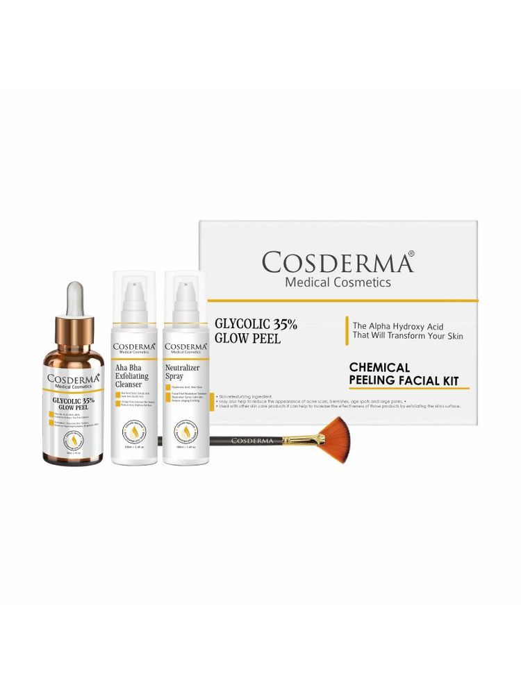 COSDERMA Glycolic 35% Glow Peeling Facial Kit-image-4