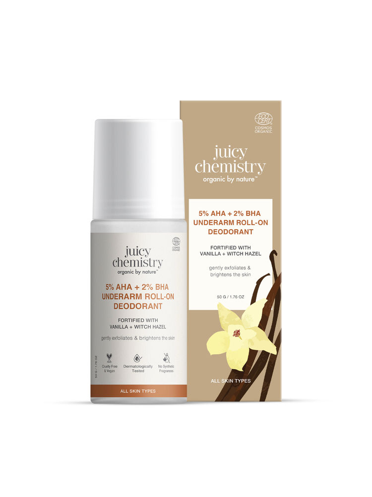 Juicy Chemistry 5% Aha + 2% Bha Vanilla & Witch Hazel Underarm Roll-On Deodorant-picture-10