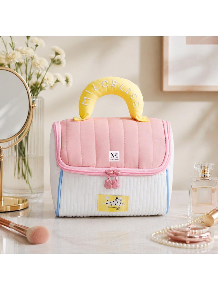 NFI Essentials Women Pink Solid Cotton Vanity Bag-picture-18