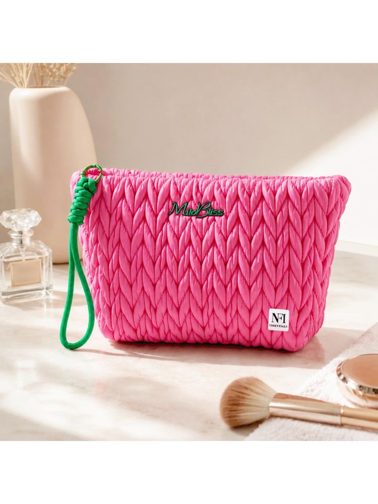 NFI Essentials Women Pink Solid Cotton Vanity Bag-picture-13