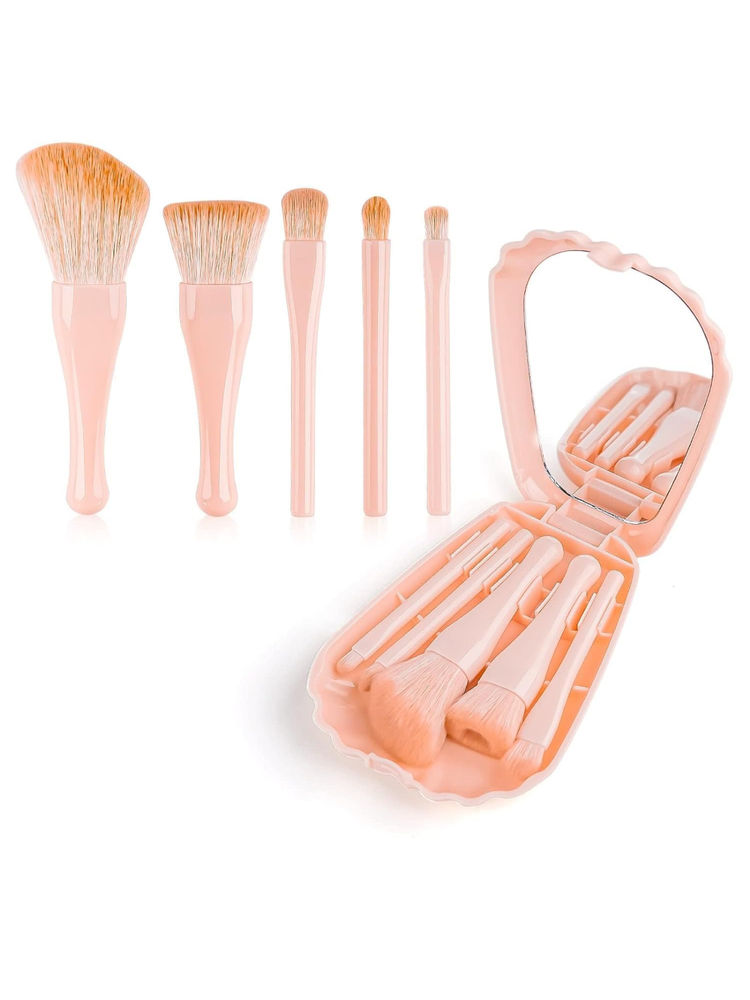 Kazarmaa Sea Shell Makeup Brushes With Mirror - Pink-picture-18