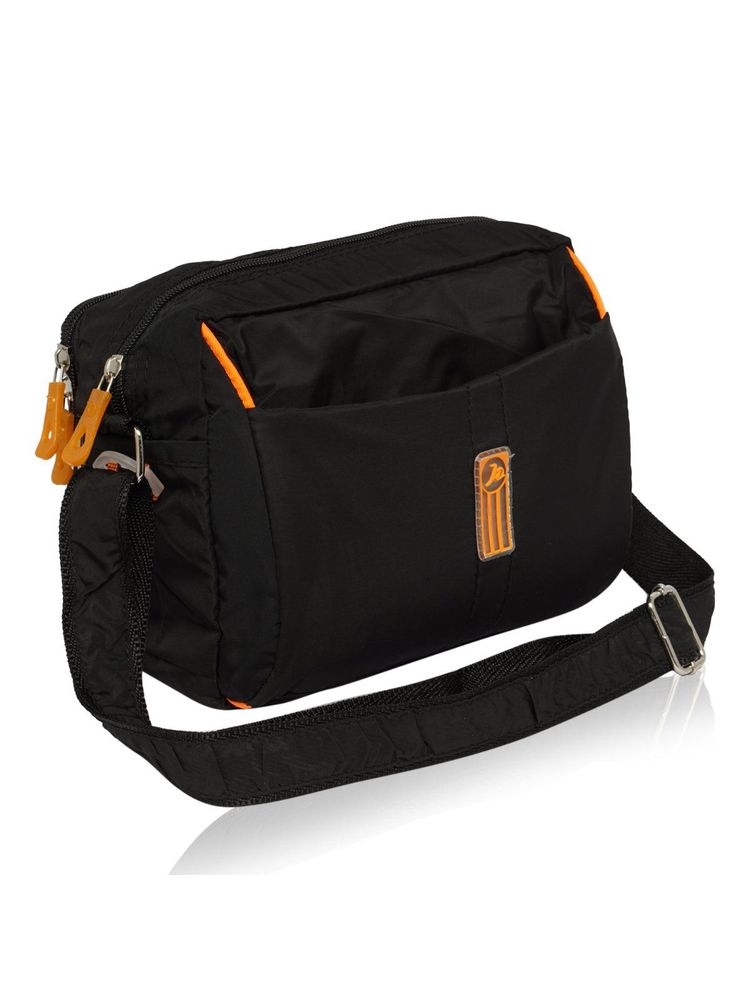 NFI Essentials Unisex Polyester Multipurpose Cross Body Sling Bag ( Y5Black )
