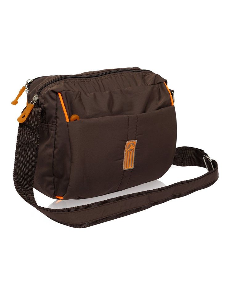 NFI Essentials Unisex Polyester Multipurpose Cross Body Sling Bag ( Y5Brown )