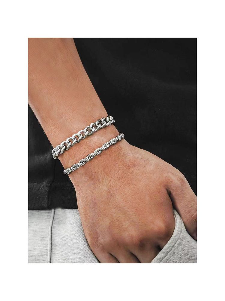 Peora Silver Plated Openable Fancy Bracelet Fashion Jewellery (Pack of 2)-image-43