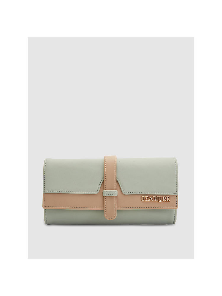Pearlure Lisa Wallet for Women Italian Vegan Leather - Green-picture-26