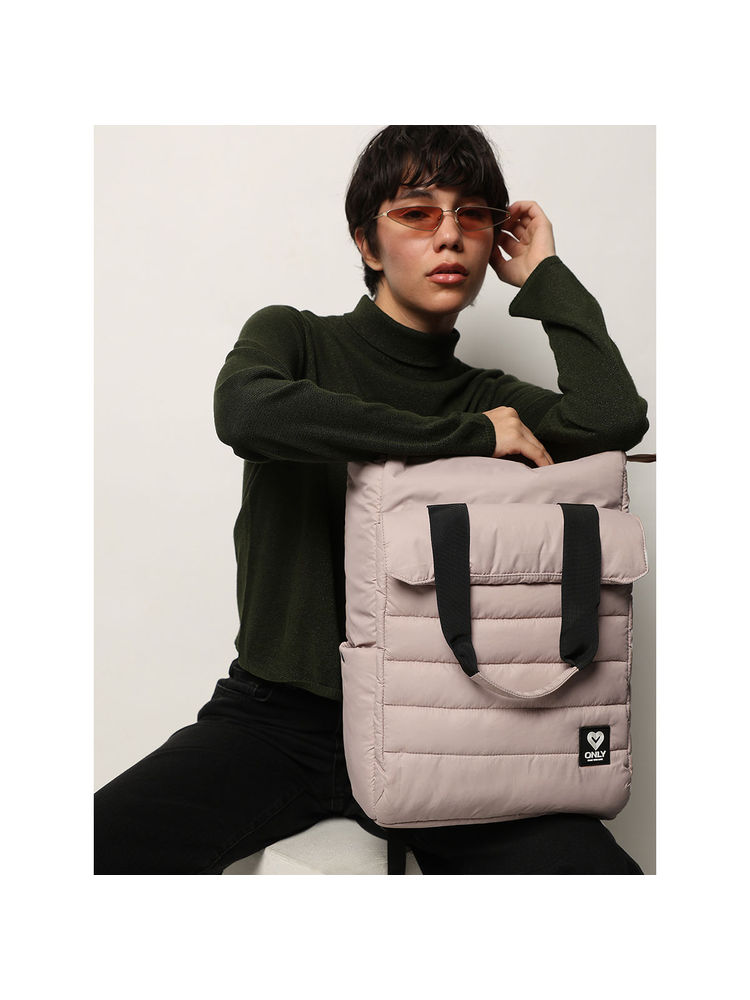 ONLY Beige Solid Backpack-picture-23