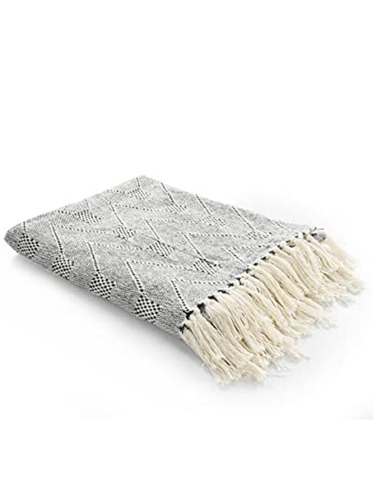 Sashaa World Zig Zag Cotton Throw Bedcover-image-37